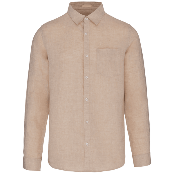 Leinenhemd Herren | 100% Leinen | Stickerei Und Flock Linen