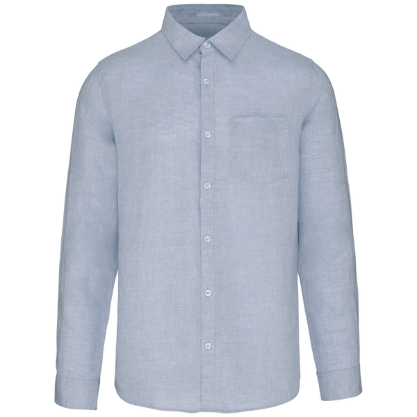 Chemise en lin homme plexus Linen Blue