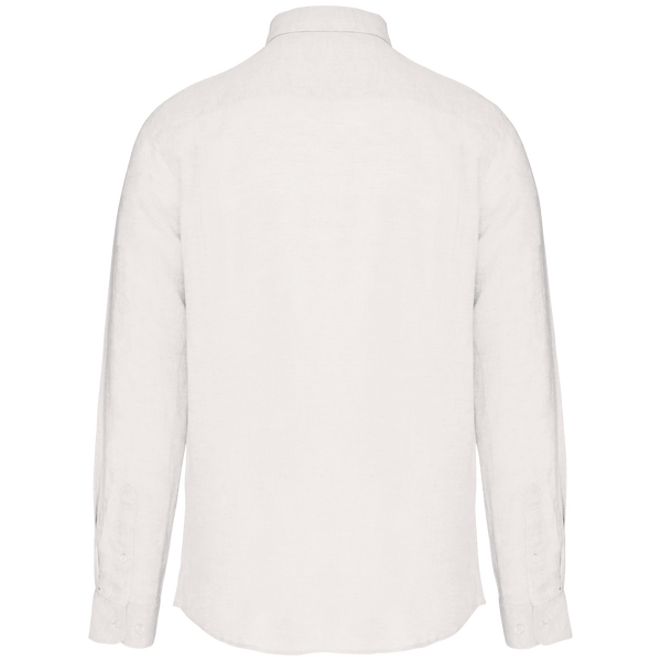 Chemise en lin homme dos White