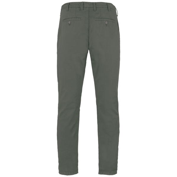 Pantalon chino homme dos Washed Organic Khaki
