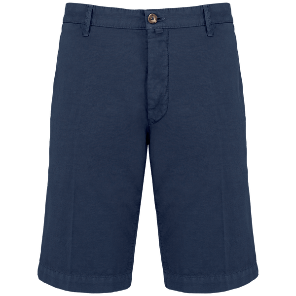 Bermuda Homme Style Chino  Washed Light Navy