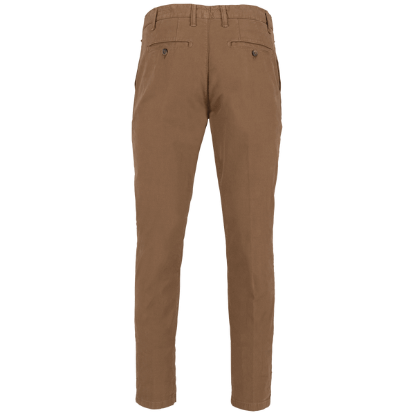 Chino homme 310gr dos Washed Dark Camel