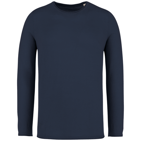 Pull Manches Longues Bio | 100% Coton Biologique | Broderie Et Impression Navy Blue