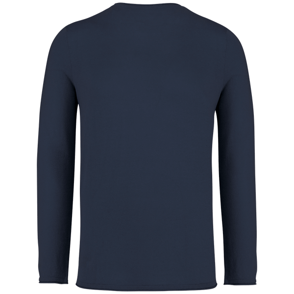 Pull manches longues bio dos Navy Blue