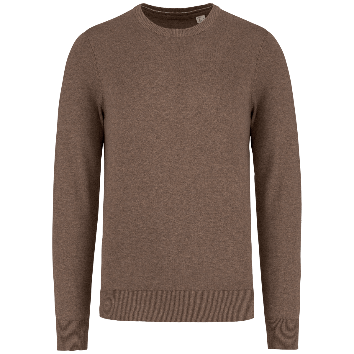 Pull Bio 280Gr Manches Longues | 100% Coton Bio | Broderie Et Flocage Grizzly Brown Heather