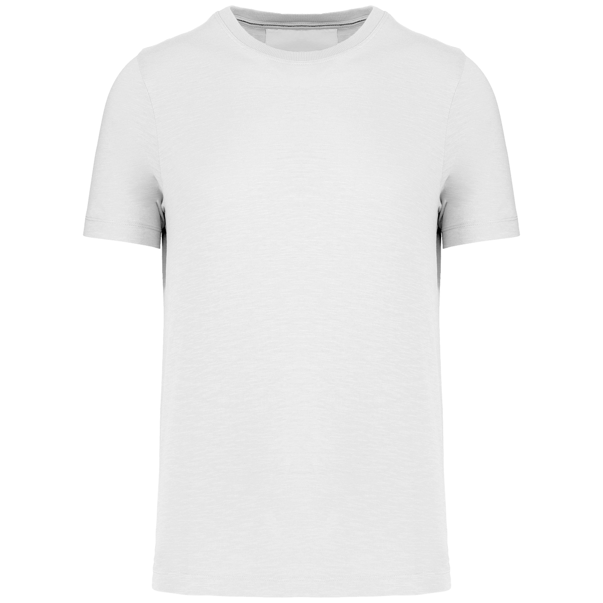 T-Shirt En Maille Slub | Coton Biologique Et Polyester Recyclé | En Impression Et Broderie White