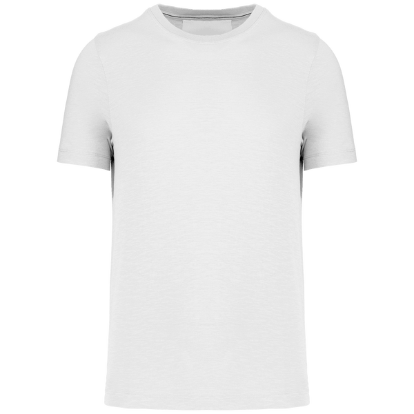 T-Shirt En Maille Slub | Coton Biologique Et Polyester Recyclé | En Impression Et Broderie White