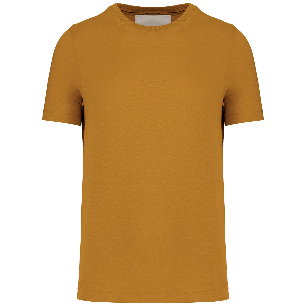 T-Shirt En Maille Slub | Coton Biologique Et Polyester Recyclé | En Impression Et Broderie Curcuma