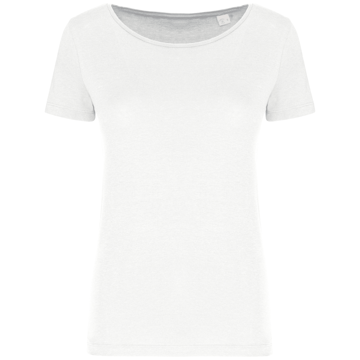 Damen T-Shirt Aus Modal-Tencel-Bio | Stickerei Und Druck White