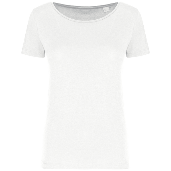 T-Shirt Femme Modal Tencel Bio | Broderie Et Impression White