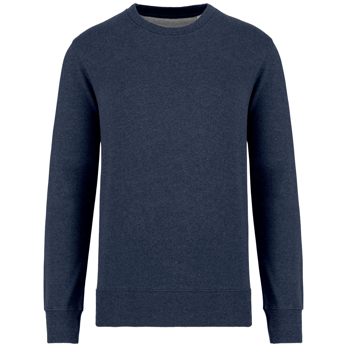 Sweat Col Rond Recycle Unisexe | Coton Biologique Et Polyester Recyclé | Impression Et Broderie Recycled Navy Heather