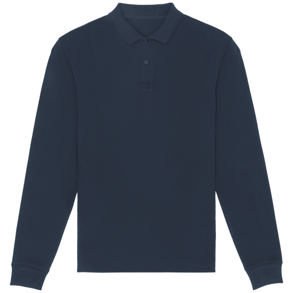 Polo homme stanley dedicator long sleeve face French Navy