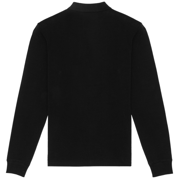 Polo homme stanley dedicator long sleeve dos Black