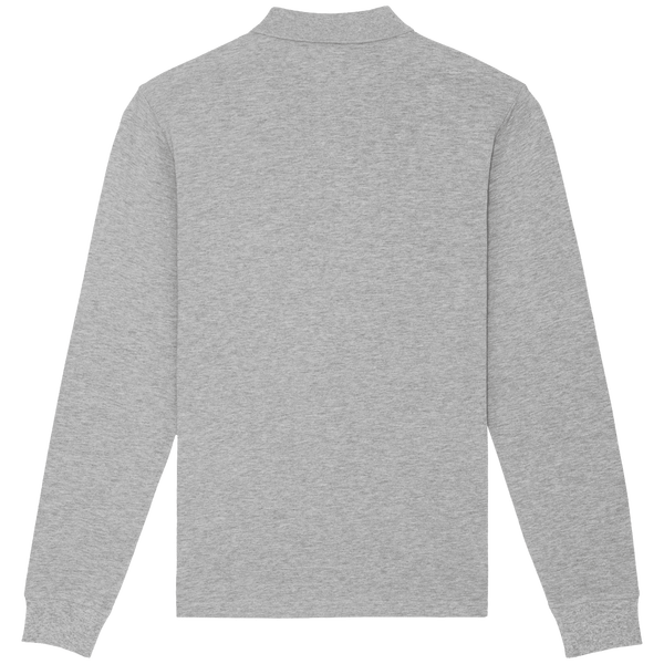 Polo homme stanley dedicator long sleeve dos Heather Grey