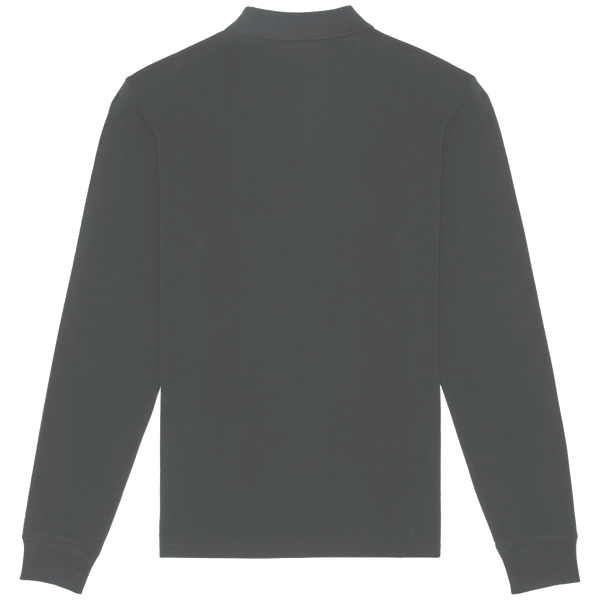 Polo homme stanley dedicator long sleeve dos Anthracite