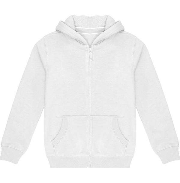 Sweat-Shirt À Capuche Zippé Enfant Personnalisable  White