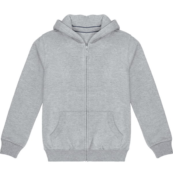 Sweat-Shirt À Capuche Zippé Enfant Personnalisable  Oxford Grey