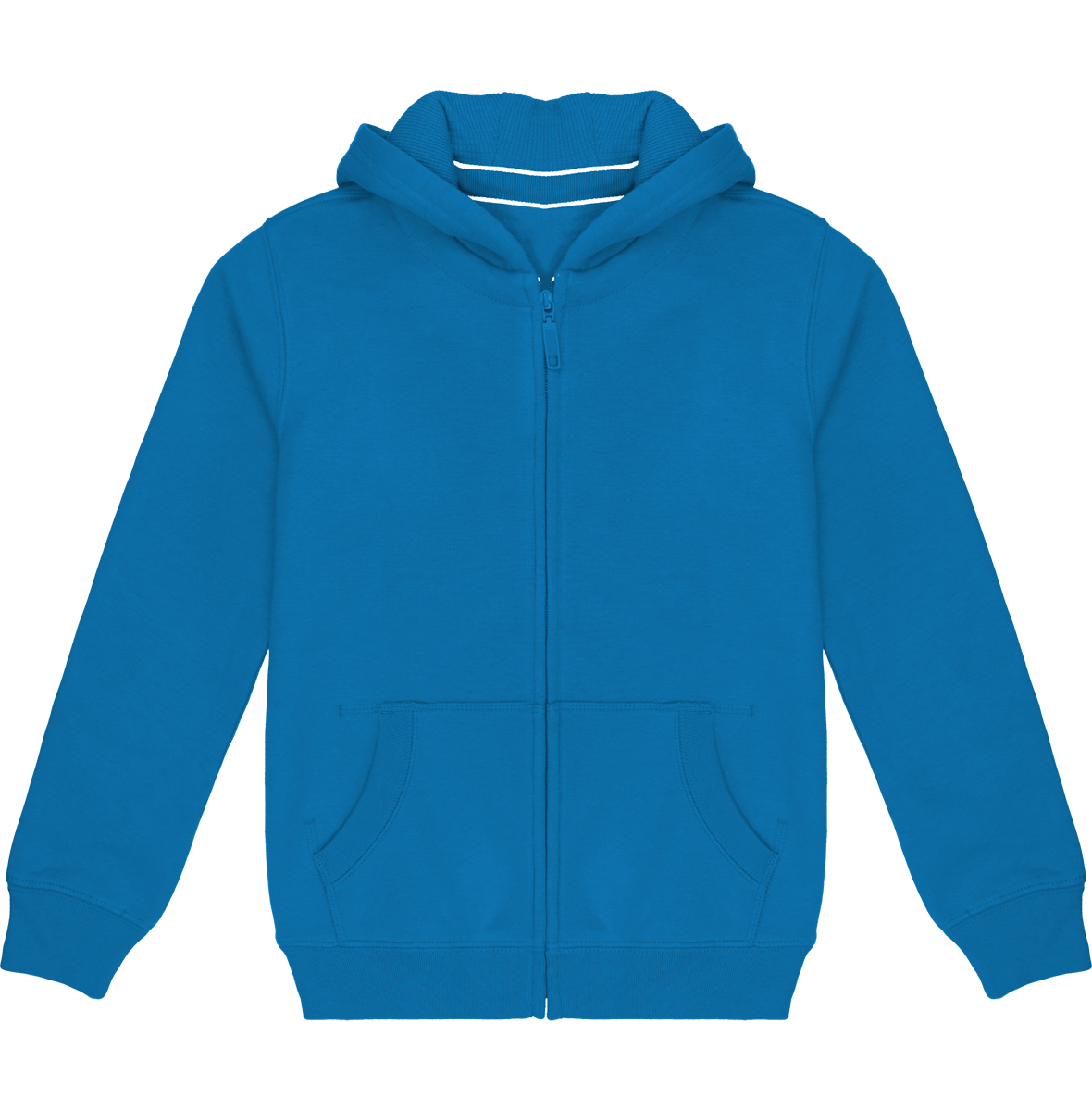 Sweat-Shirt À Capuche Zippé Enfant Personnalisable  Light Royal Blue