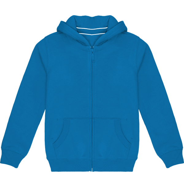 Sweat-Shirt À Capuche Zippé Enfant Personnalisable  Light Royal Blue