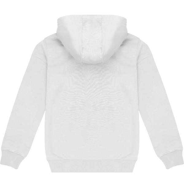 Hoodie with zip kids dos White