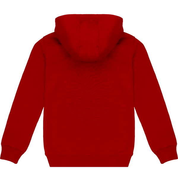 Hoodie with zip kids dos Red