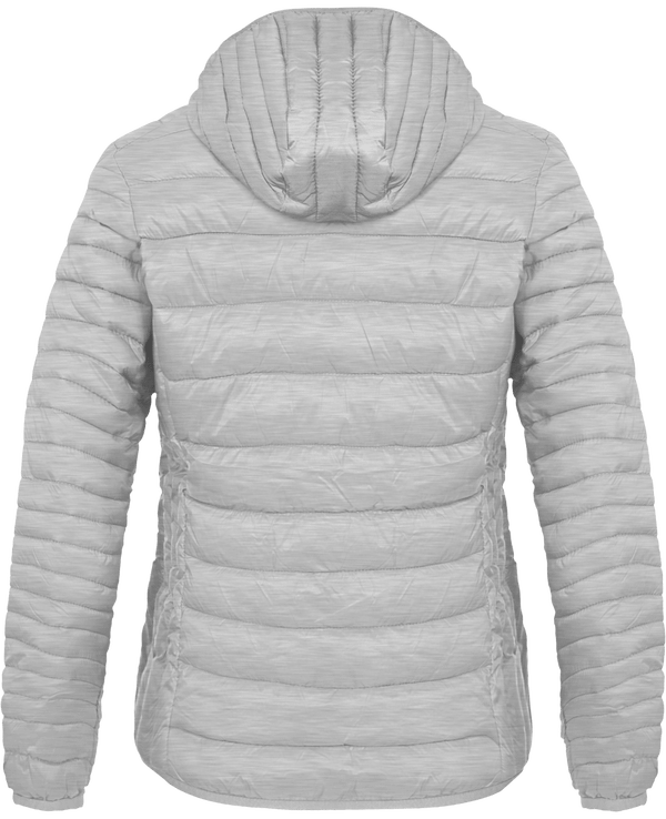 Hooded light down jacket women dos Marl Silver