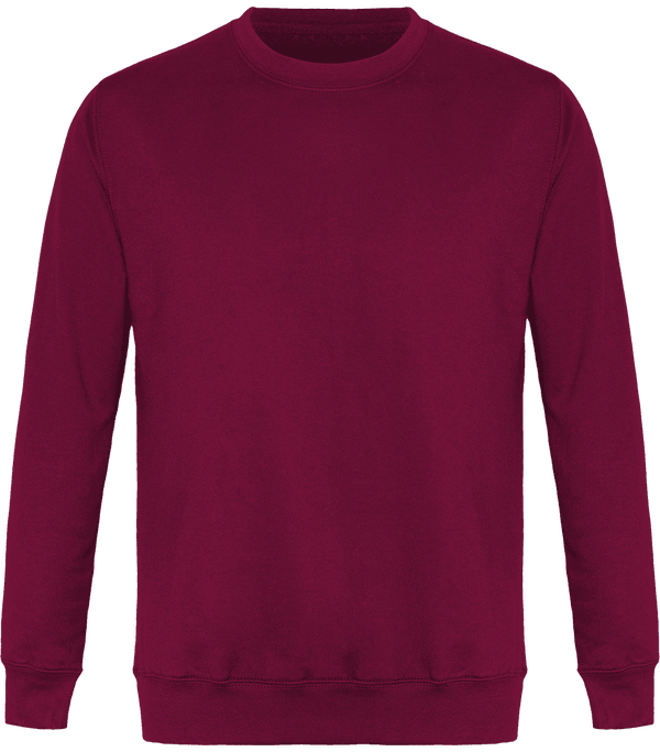 Sweatshirt crew neck unisex face Wine