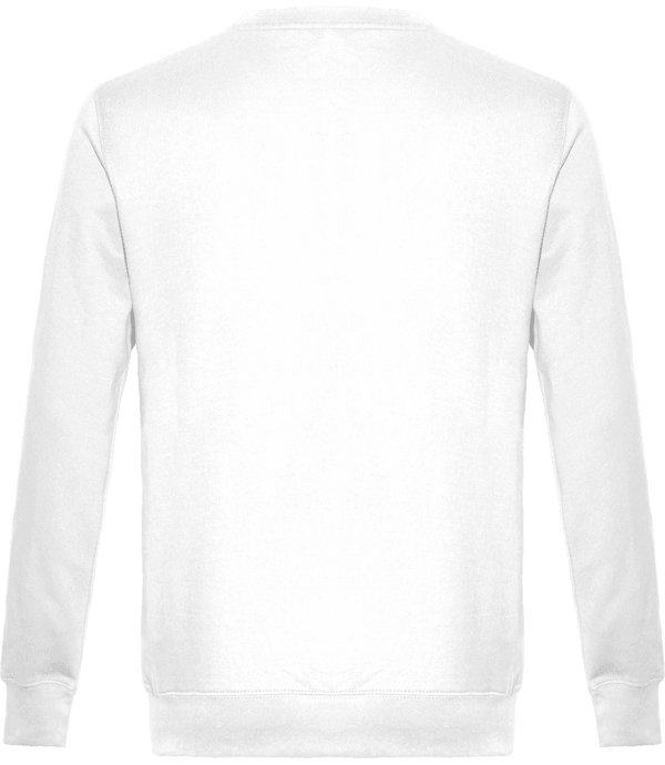 Sweatshirt crew neck unisex dos White