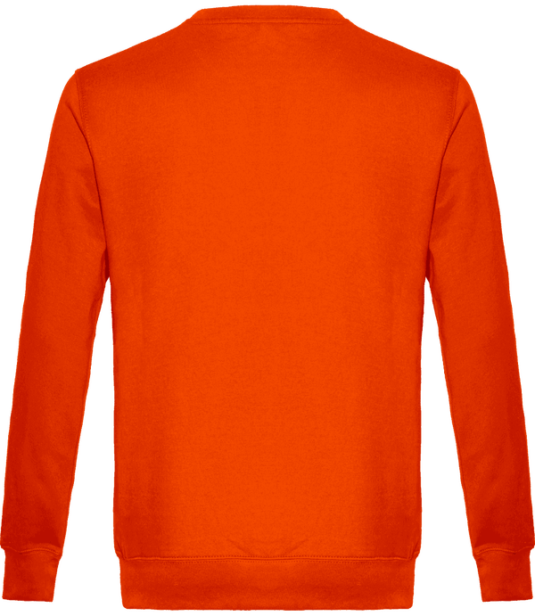 Sweatshirt crew neck unisex dos Orange