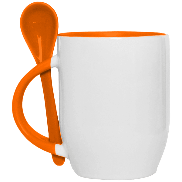 Tasse Mit Integriertem Löffel ORANGE