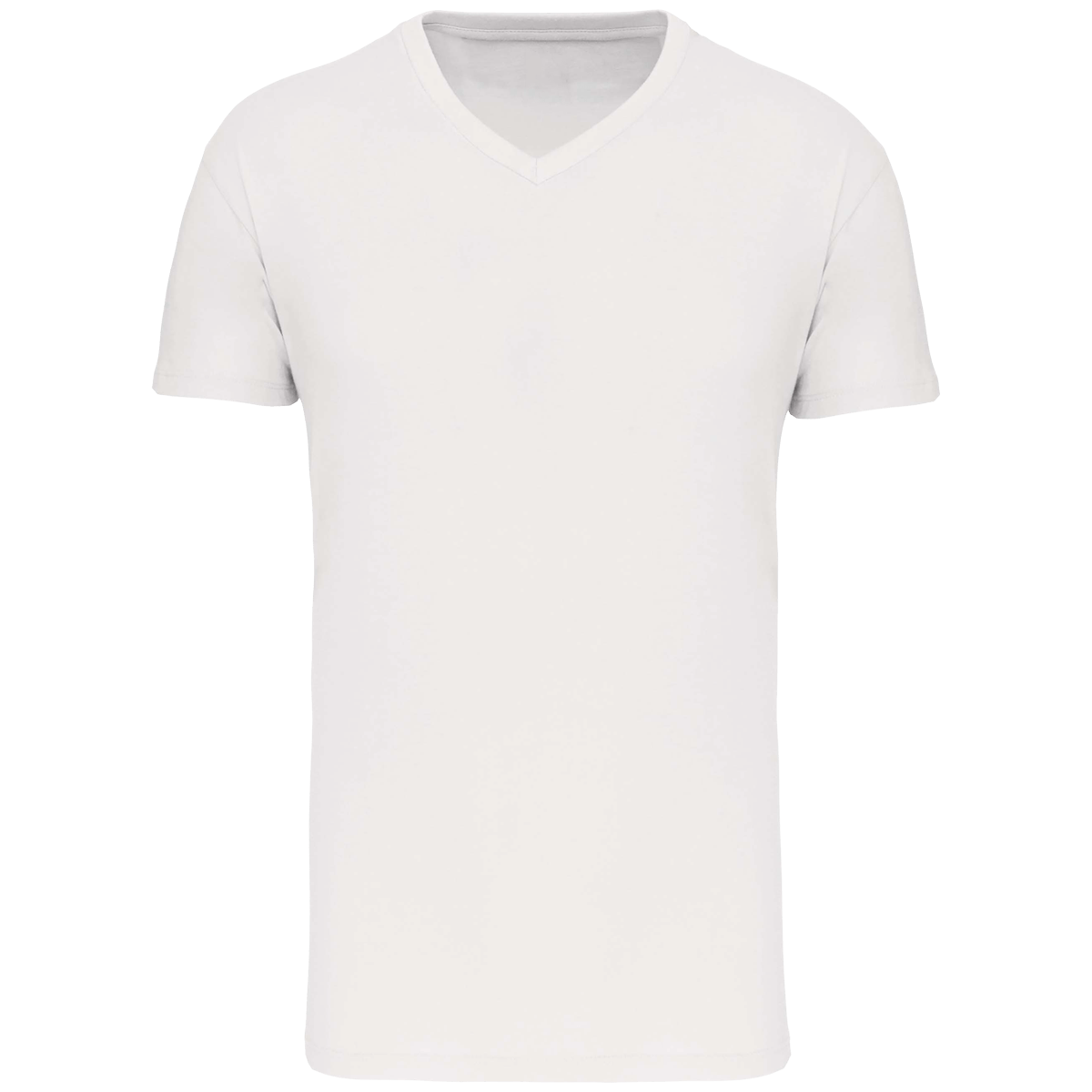 Custom Fitted Men's V-Neck T-Shirt On Tunetoo White
