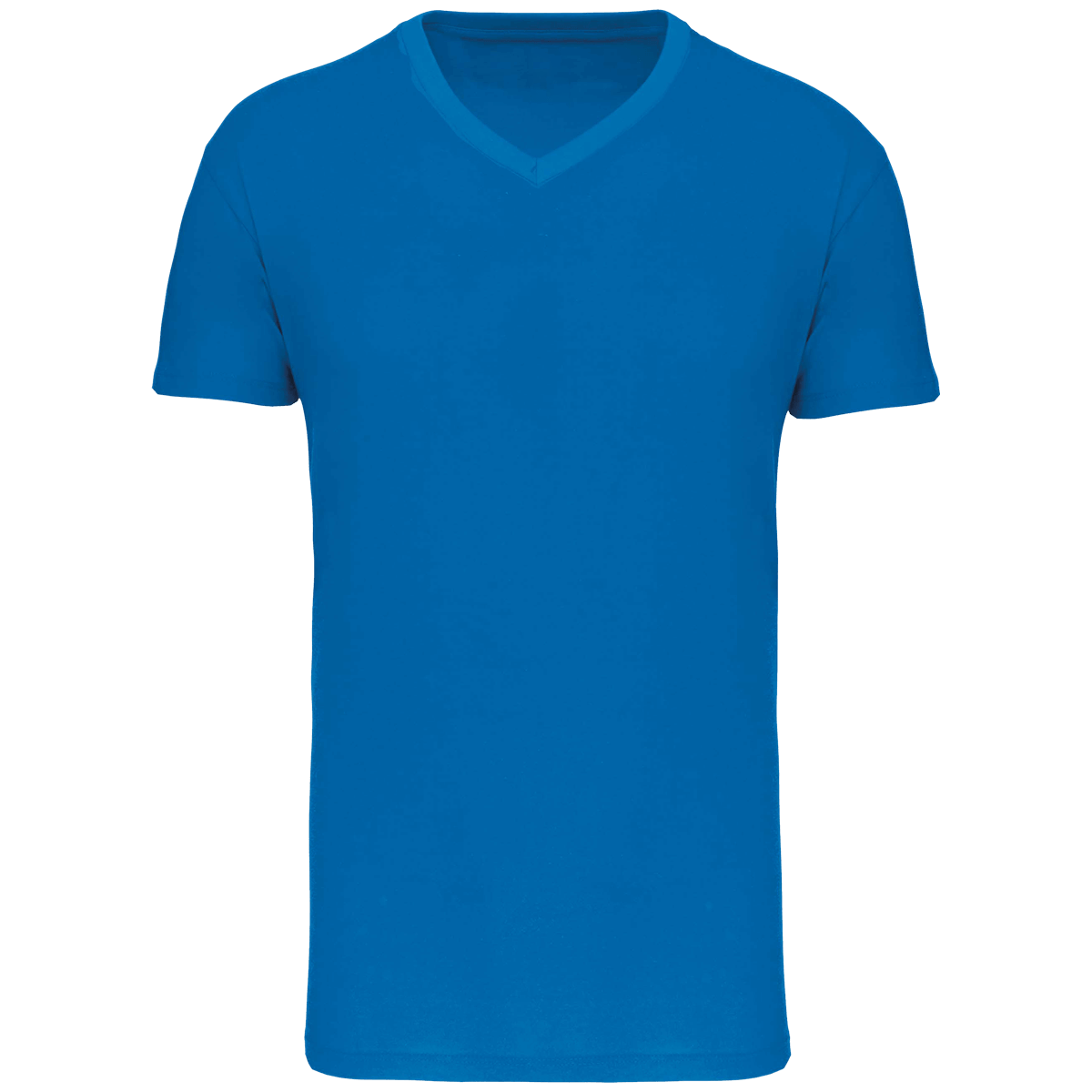 Custom Fitted Men's V-Neck T-Shirt On Tunetoo Tropical Blue