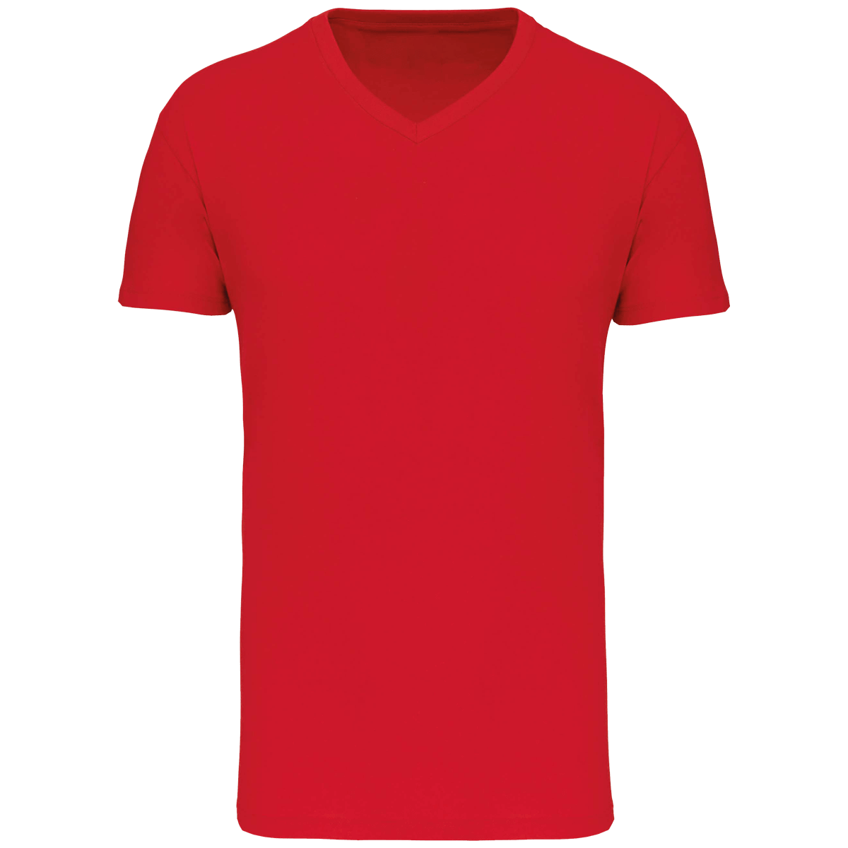 T-Shirt Ajusté Col En V Homme Personnalisé Sur Tunetoo Red