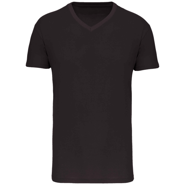 Custom Fitted Men's V-Neck T-Shirt On Tunetoo Dark Grey