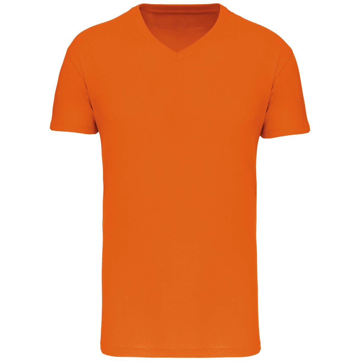 Men's Custom V Neck T-Shirt On Tunetoo Orange