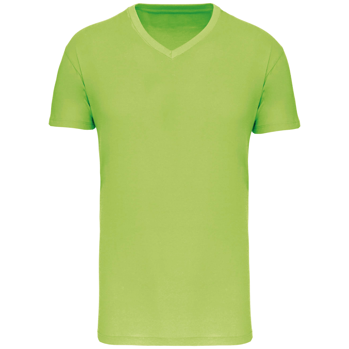 Men's Custom V Neck T-Shirt On Tunetoo Lime