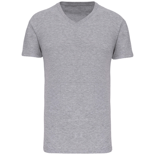 Angepasstes Herren V-Ausschnitt-T-Shirt Auf Tunetoo Oxford Grey