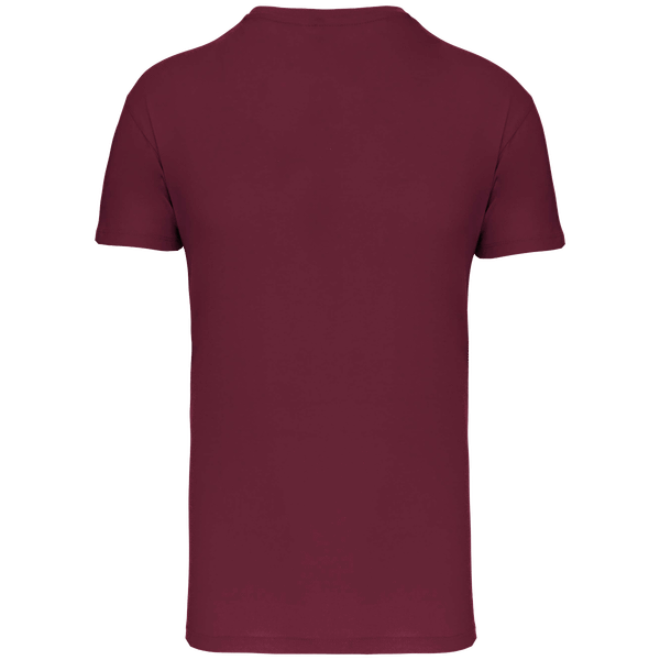 Tee shirt col v manches courtes ajuste dos Wine