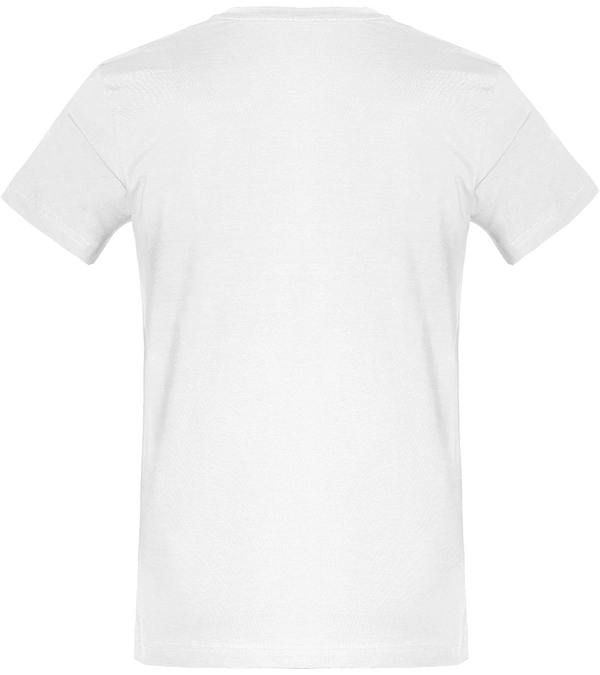 Tee shirt homme col rond manches courtes classique 150 gr dos White