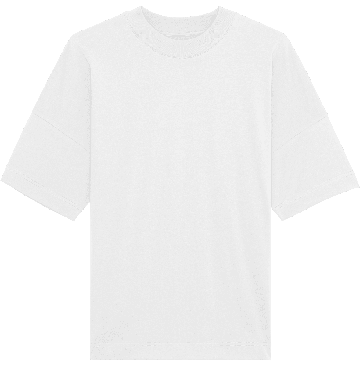 T shirt oversized col montant unisexe face White