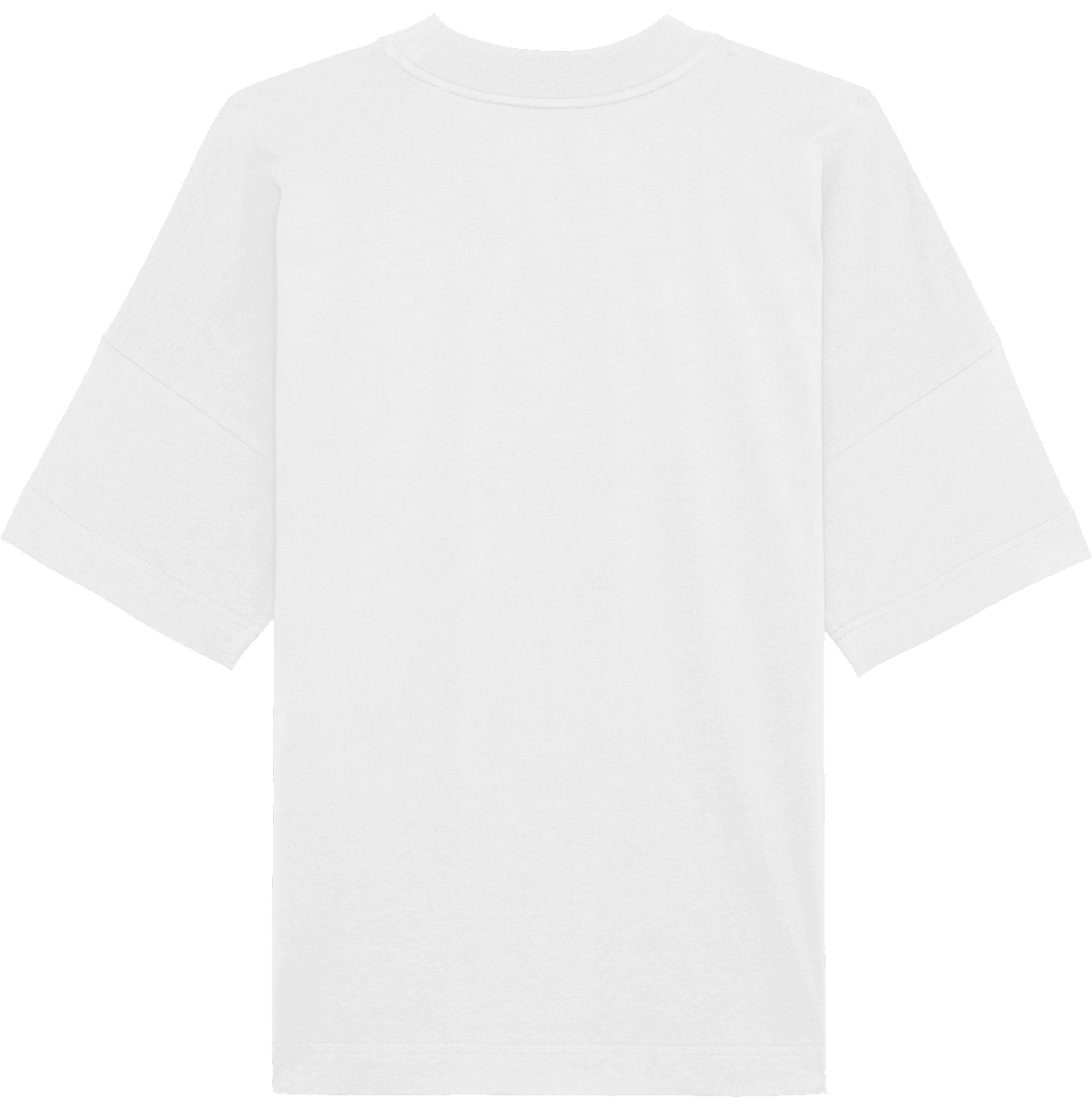 T shirt oversized col montant unisexe dos White