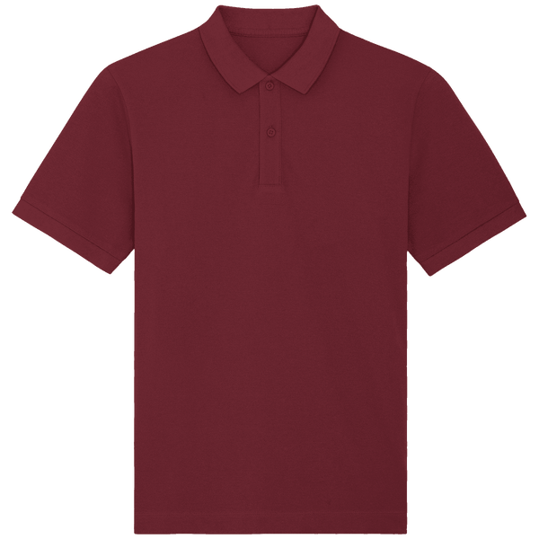 Polo unisexe bio prepster face Burgundy