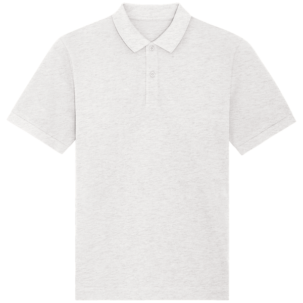 Polo unisexe bio prepster face Cream Heather Grey