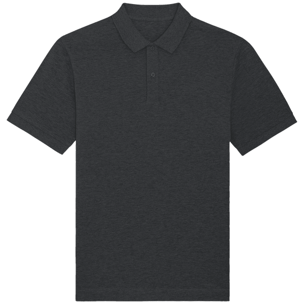 Polo unisexe bio prepster face Dark Heather Grey