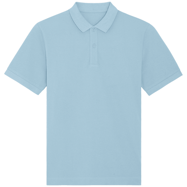 Polo unisexe bio prepster face Sky blue