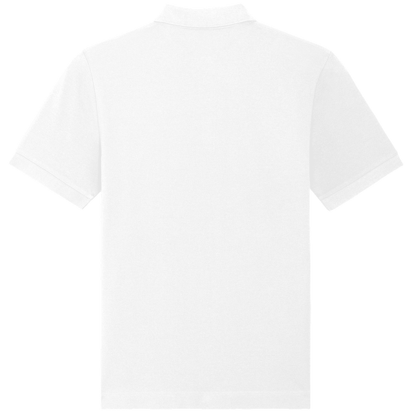 Polo unisexe bio prepster dos White