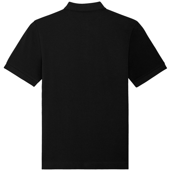 Polo unisexe bio prepster dos Black
