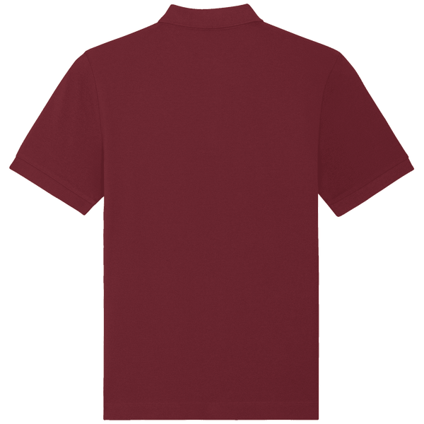Polo unisexe bio prepster dos Burgundy