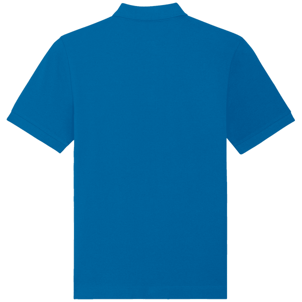 Polo unisexe bio prepster dos Royal Blue