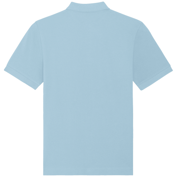 Polo unisexe bio prepster dos Sky blue